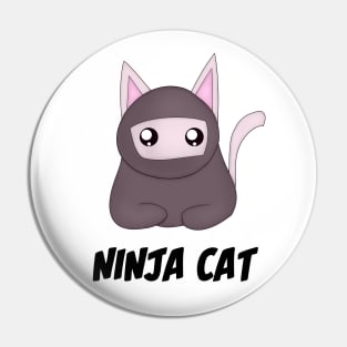 Ninja Cat (White) Pin