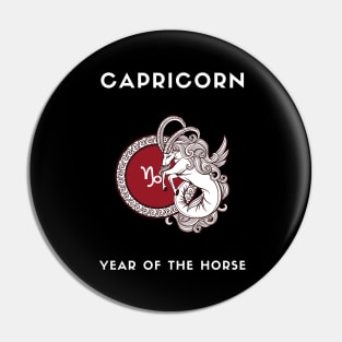 CAPRICORN / Year of the HORSE Pin