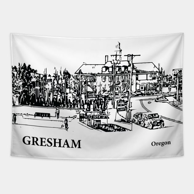 Gresham Oregon Tapestry by Lakeric