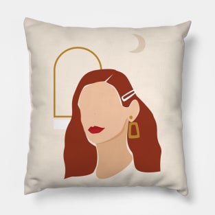 Modern Fashion Illustration Pillow