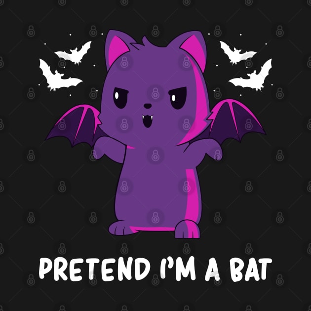 Kawaii Halloween Cat Sarcasm Spooky Cute Bat Humor by Graphic Monster