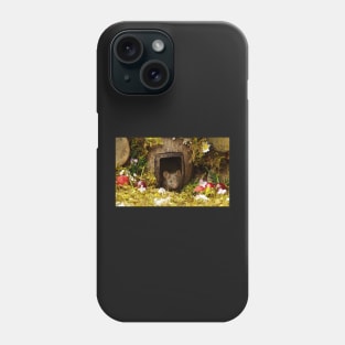 George the mouse in a log pile house Phone Case