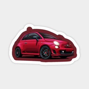 Abarth 595 Competizione Red - Illustration Magnet