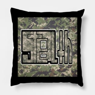 Stealth logo camo Pillow