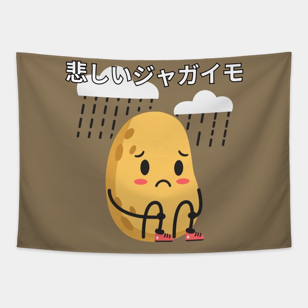 Sad Potato [JAP] Tapestry by Zero Pixel