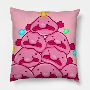 Blobfish Christmas tree Pillow