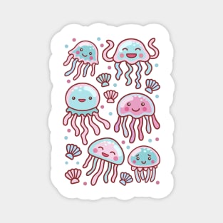 Cotton Candy Jellyfishes #4 Magnet