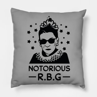 Notorious RBG - Ruth Bader - rbg notorious - Ruth Bader Ginsburg - Girl Power - Women Power - Vintage retro Pillow