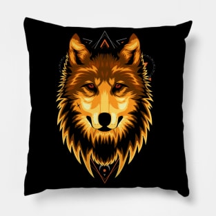 wolf head design Pillow