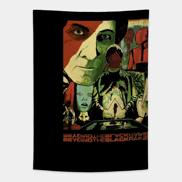 Beyond the Black Rainbow Tapestry by colouroutofspaceworkshop