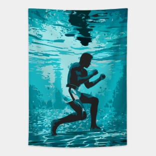 Muhammad Ali Underwater Boxing Tapestry