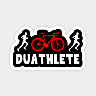 Duathlete Male Runner Magnet