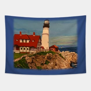 Portland Maine Lighthouse Tapestry