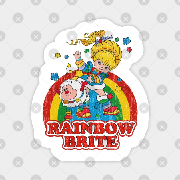 Rainbow Brite // Vintage Colorful Design Magnet by Ilustra Zee Art