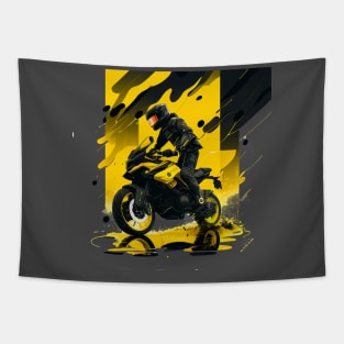 Black & Yellow adventure Tapestry