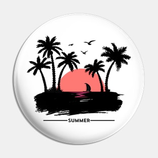 Summer. Tropical Paradise design Pin