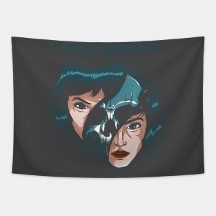 Open Up Your Head Skull Girl Tapestry