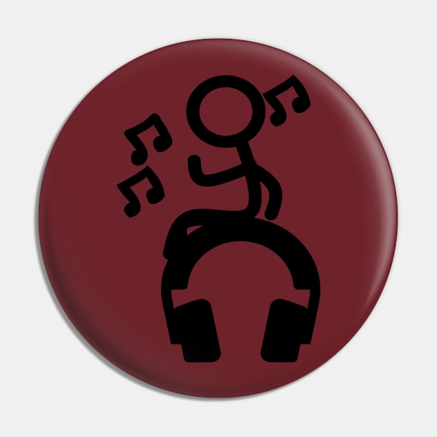 Musical headphone man Pin by Totallytees55