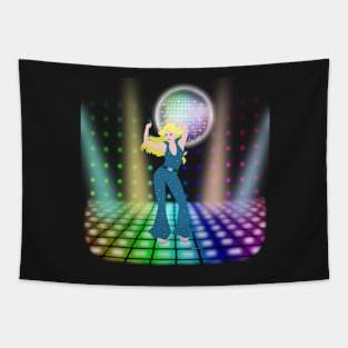 Blonde Disco Chick Tapestry