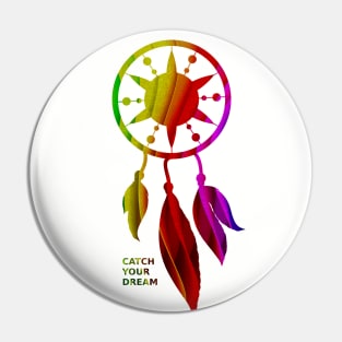 Dream Catcher Rainbow Dirty Pin