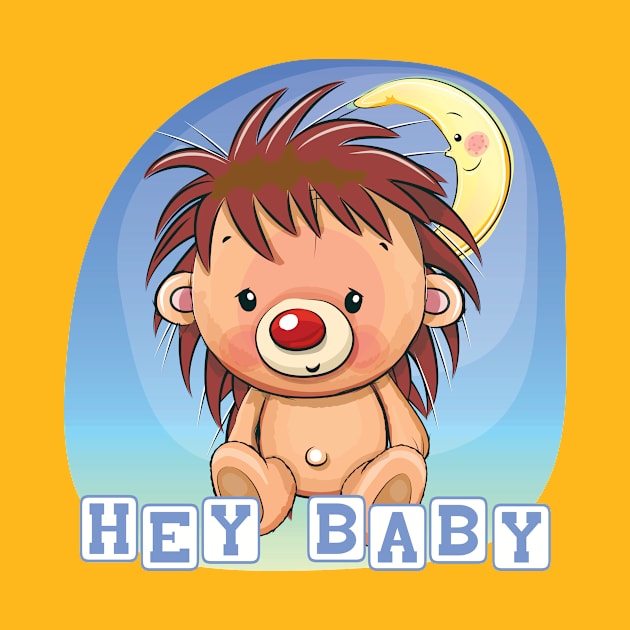 HEY BABY - BABY BOY HEDGEHOG by The Lucid Frog