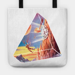 skydiver in the desert retro vintage Tote