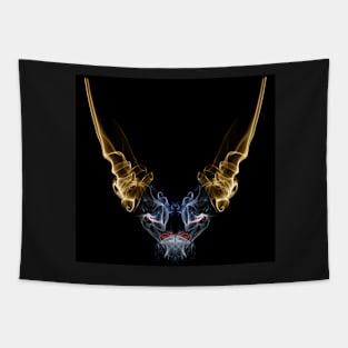 Unique and organic Smoke Art Abstract design Tapestry