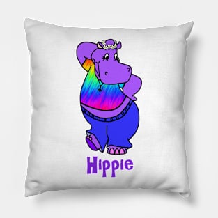 Hippie Hippo Pillow