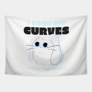 I love my curves fluffy and proud Tapestry