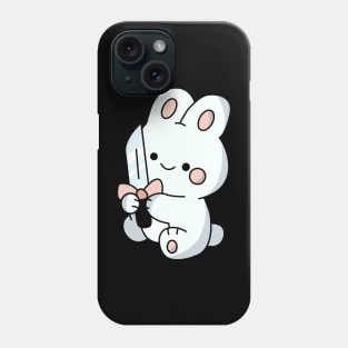 Funny bunny, with knife! Phone Case