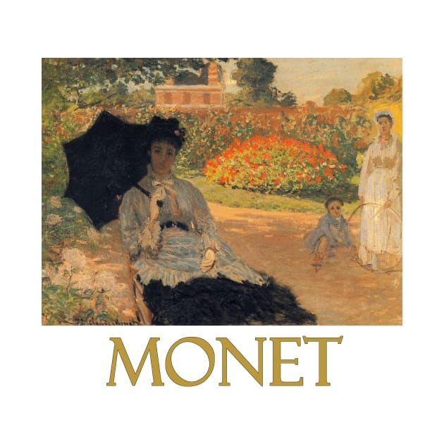 Camille Monet in the Garden (1873) by Claude Monet by Naves