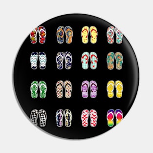 Cute Colorful Summer Flip Flops Pin