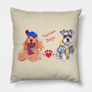 Fashionable dogs Pillow