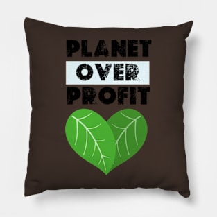 Planet Over Profit - Earth Day Climate Change   earth day 2024 gift april 22 Cute Pillow