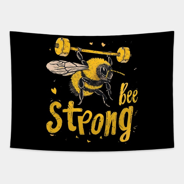 bee strong Tapestry by Stephanie Francoeur Art