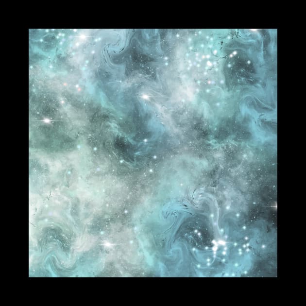 Blue Turquoise Star Nebula Space Galaxy Universe by jodotodesign