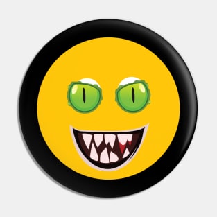 Halloween Vampire Emoji Pin