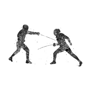 Fencing black and white T-Shirt
