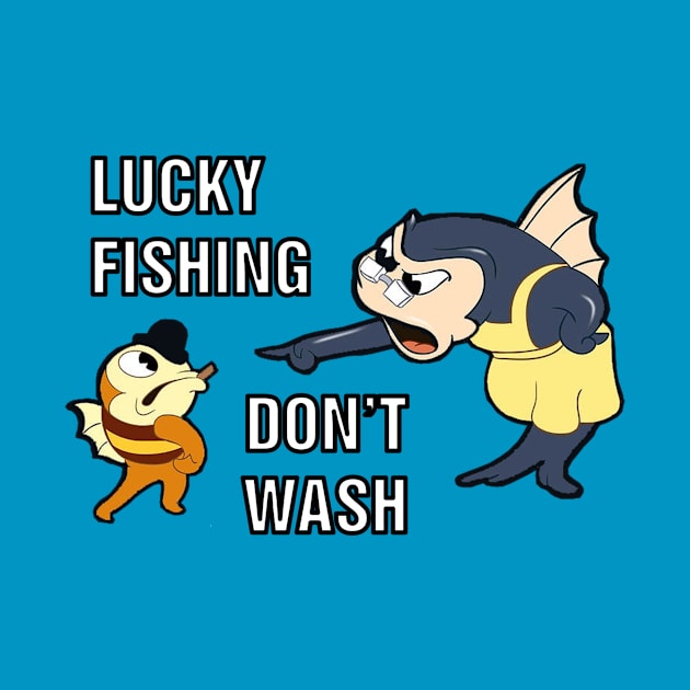 Lucky Fishing Do Not Wash by richercollections