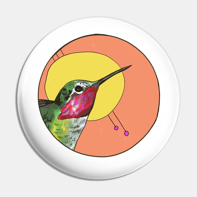 Hummingbird- Circle Edit Pin by shehitsback