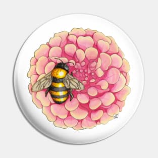 Interdependence IV - Honeybee on Flower Pin