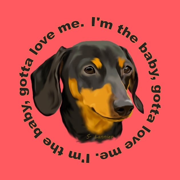 Black and Rust Dachshund Dog by painteddreamsdesigns