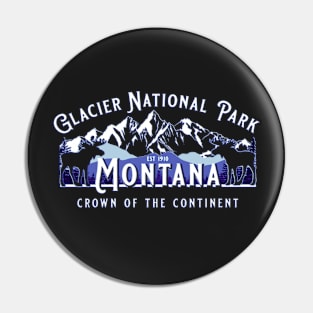 Vintage Glacier National Park Montana Hiking Camping Pin