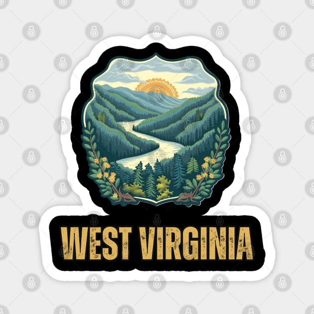 West Virginia State USA Magnet by Mary_Momerwids