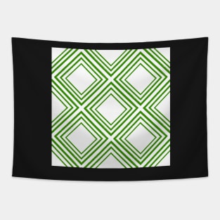 Diamonds are a girls best friend – brilliant leaf green and white Tapestry