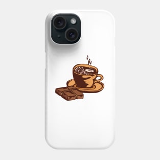 cup of coffee with chocolate Phone Case