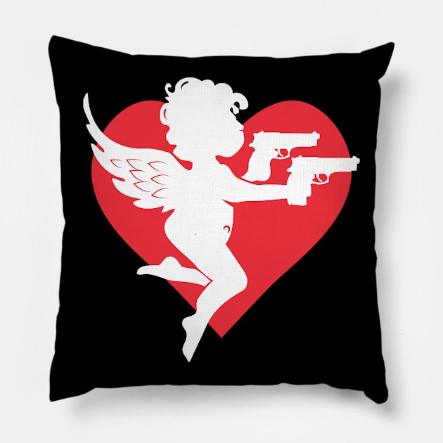 Valentine Cupid Pocket Valentine's Day Gift Pillow by atomguy