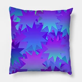 Purple Gradient Star Pattern Pillow