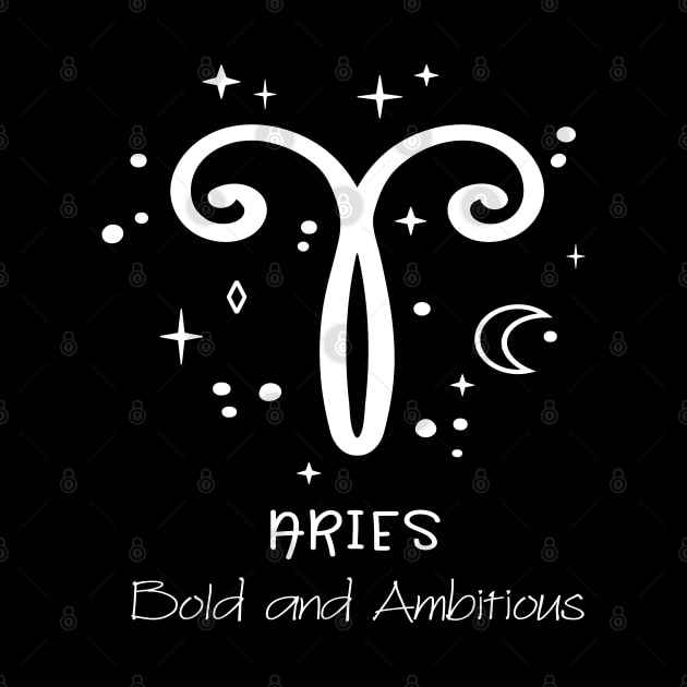 Aries Personality White Print by The Angry Gnome