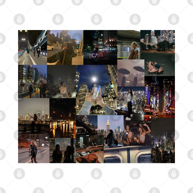 city night life aesthetic collage by morgananjos